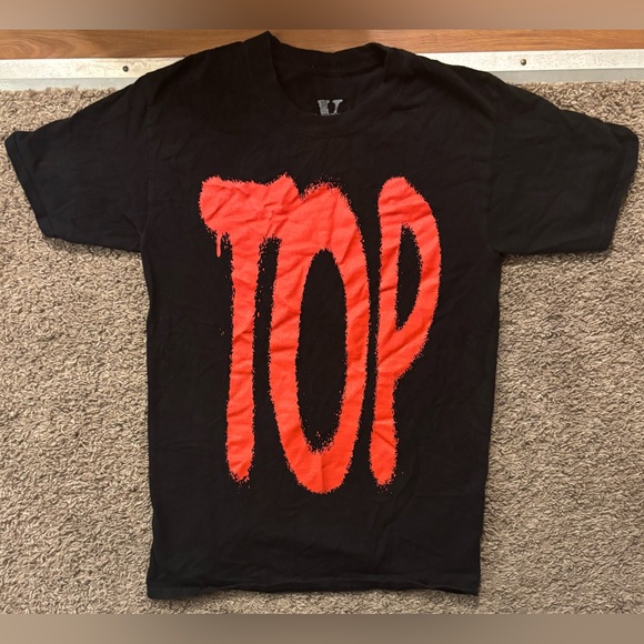 Youngboy NBA x Vlone Men Sm Black T-Shirt Red Graphic On Front and Back Like New - Picture 1 of 9